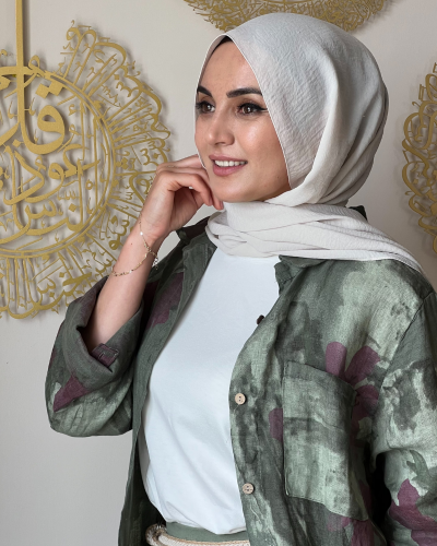 İTHAL KAŞVİ KETEN TAKIM YEŞİL resmi