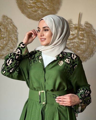 LALE ELBİSE YEŞİL resmi