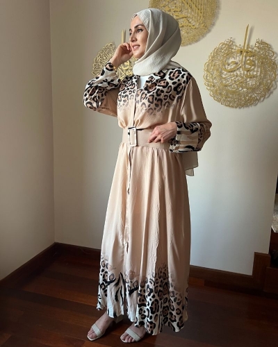 LALE ELBİSE BEJ resmi